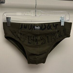 Rare vintage superstar olive Dolce &Gabbana D&G briefs small (used once)